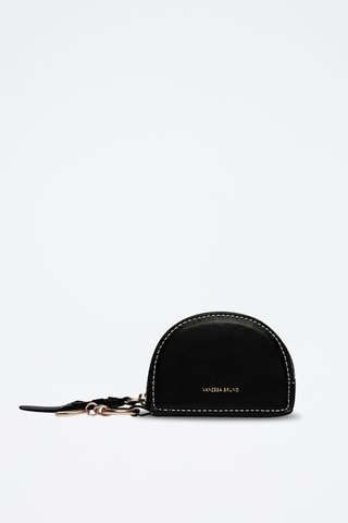 Porta-moedas em couro - Preto
