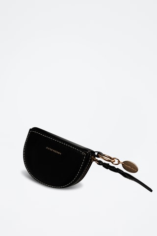 Porta-moedas em couro - Preto
