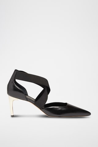 Sapatos de salto em couro - Preto