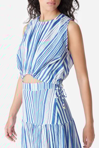 Crop top - Azul - Souleiado x Vanessa Bruno