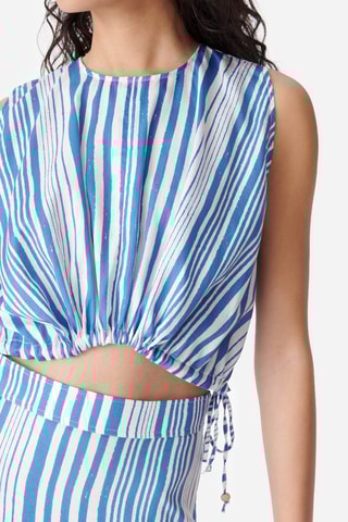 Crop top - Azul - Souleiado x Vanessa Bruno