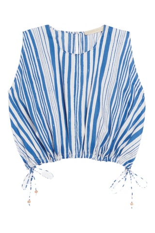 Crop top - Azul - Souleiado x Vanessa Bruno