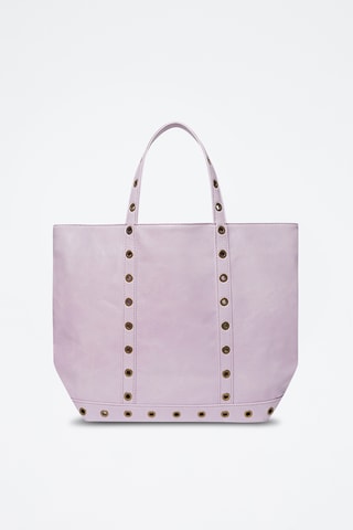 Mala shopper em couro - Malva