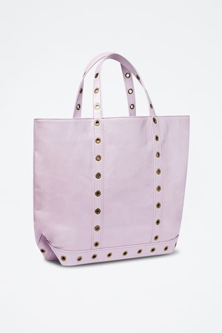 Mala shopper em couro - Malva