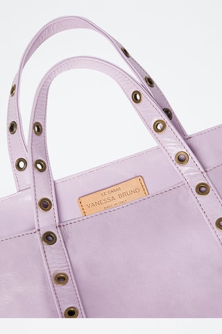 Mala shopper em couro - Malva