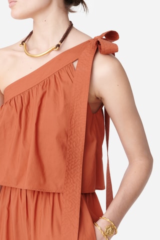 Vestido assimétrico - Ferrugem - Souleiado x Vanessa Bruno