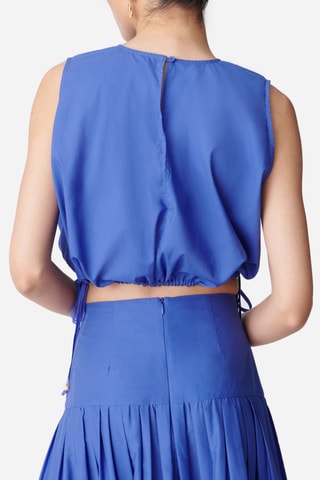 Crop top - Azul-real - Souleiado x Vanessa Bruno