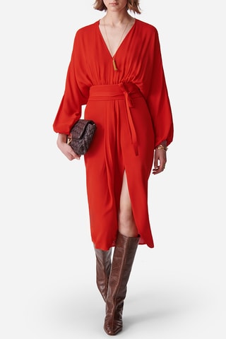 Vestido midi - Vermelho