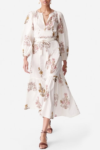 Vestido midi - Cru