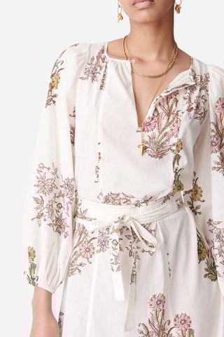 Vestido midi - Cru