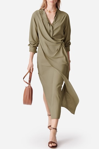 Vestido comprido - Caqui