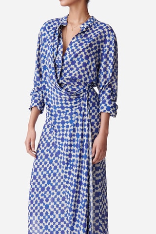 Vestido comprido - Azul-real