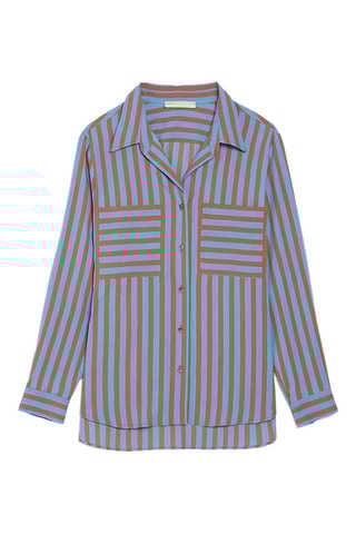Camisa oversize - Azul-claro
