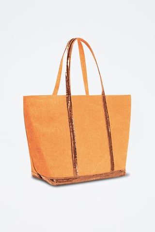 Mala shopper em linho - Castanho-claro