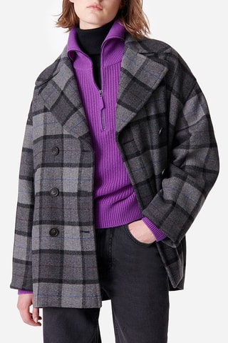 Sobretudo oversize em lã - Antracite