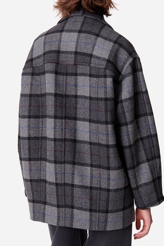 Sobretudo oversize em lã - Antracite