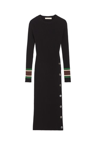 Vestido midi em lã - Preto