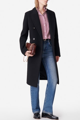 Sobretudo oversize em lã Dionysos - Preto