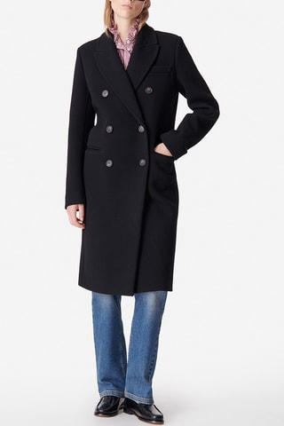 Sobretudo oversize em lã Dionysos - Preto