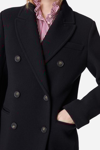 Sobretudo oversize em lã Dionysos - Preto