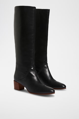 Botas em couro - Preto