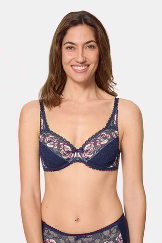 Soutien Flower Elégance - Azul - Playtex