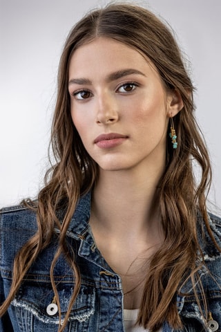 Créoles - Plaqué or et turquoises - Emily Westwood