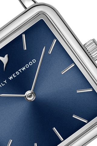 Relógio de quartzo- Prateado e azul - Emily Westwood