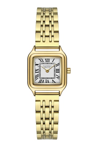 Relógio de quartzo em aço - Dourado e branco - Victoria Walls