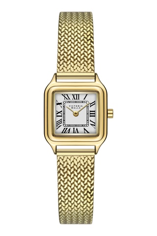 Relógio de quartzo em aço - Dourado e branco - Victoria Walls