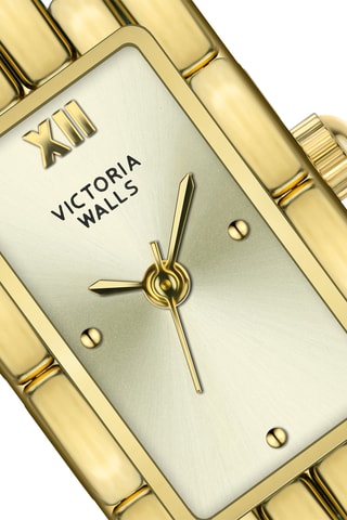 Relógio de quartzo em aço inoxidável - Dourado - Victoria Walls