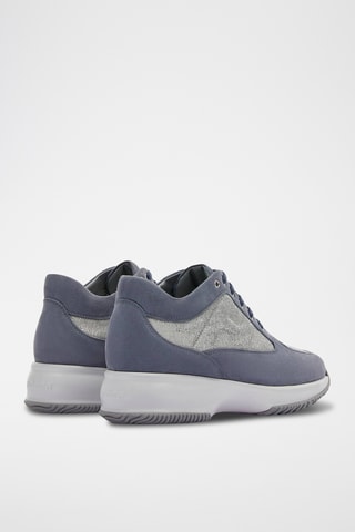 Leren Wedge Sneakers - Blauw