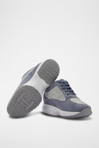 Leren Wedge Sneakers - Blauw