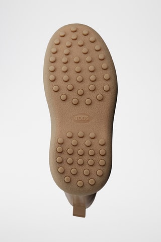Leren Enkellaarzen - Beige