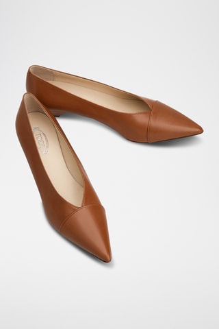 Leren Pumps - Bruin