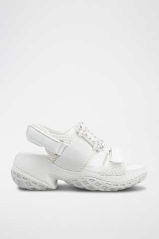 Leren Platform Sandalen - Wit