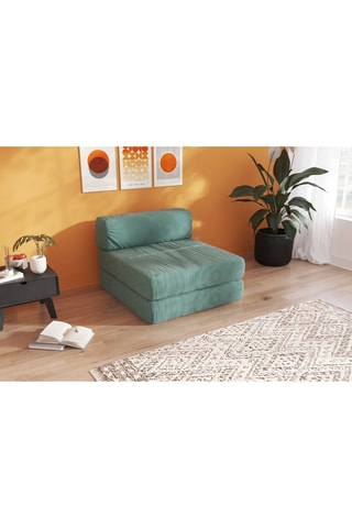 Cadeirão convertível Smart - Verde - 1 lugar - Em tecido veludo