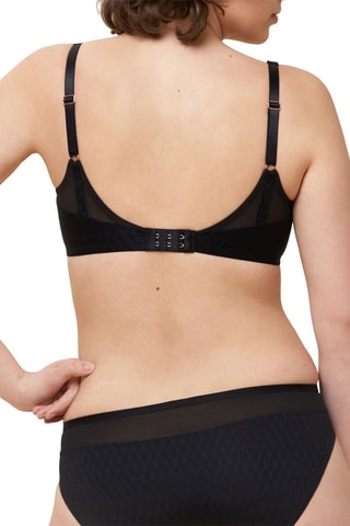 Soutien-gorge ampliforme Azalea Florale W01 - Noir