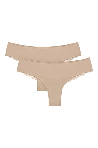 2 tangas- Beige