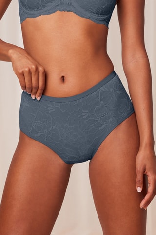 Culotte taille haute - Bleu gris