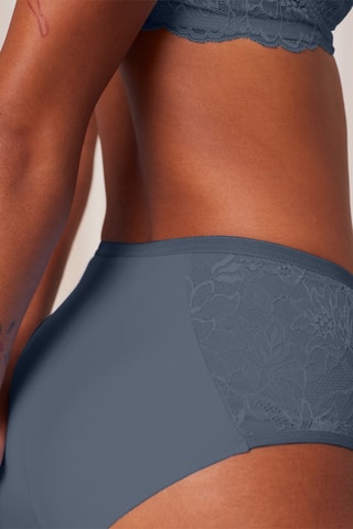 Culotte taille haute - Bleu gris