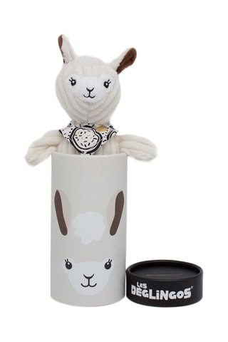 Peluche en velours Muchachos le lama - Ecru