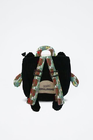 Sac à dos en velours Rototos le panda - Noir