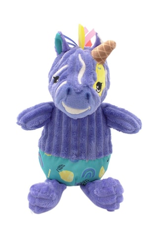 Peluche en velours Kiprokos le zèbre - Violet