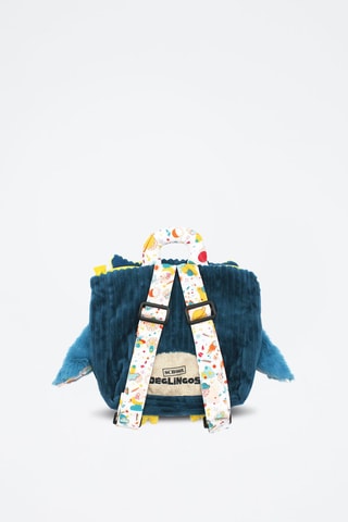 Sac à dos en velours  Le Hibou - Bleu