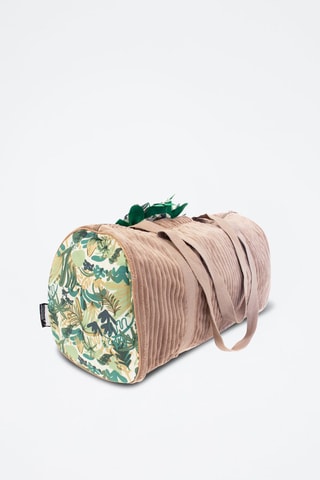 Sac de voyage en velours Jelekros Le lion - Taupe - Dès 3 ans