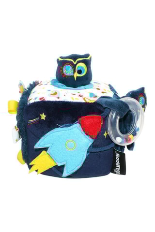 Cube d'activités en velours Astros le hibou - Dès la naissance