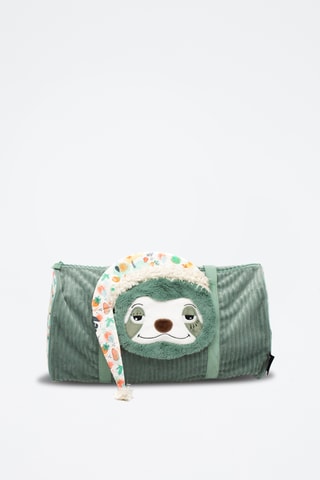 Sac tube en velours Chillos le Paresseux - Vert clair 