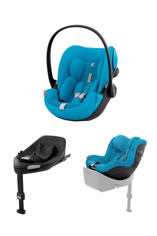 Coque auto Cloud G i-Size , Siège auto Sirona G i-Size Tissu Plus - Bleu + Base G - Noir