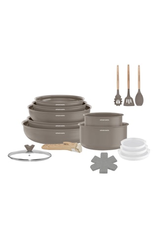 Batterie de cuisine en bois - 18 pièces